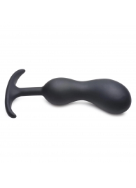 Черный массажер простаты с утяжелителями Premium Silicone Weighted Prostate Plug Large - 18,8 см. - XR Brands - в Смоленске купить с доставкой
