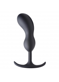 Черный массажер простаты с утяжелителями Premium Silicone Weighted Prostate Plug Large - 18,8 см. - XR Brands - в Смоленске купить с доставкой
