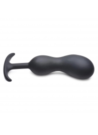 Черный массажер простаты с утяжелителями Premium Silicone Weighted Prostate Plug XL - 20,8 см. - XR Brands - в Смоленске купить с доставкой
