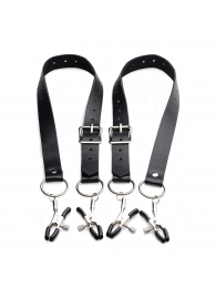 Ремни с зажимами для половых губ Spread Labia Spreader Straps with Clamps - XR Brands - купить с доставкой в Смоленске