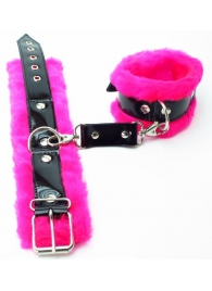 Оковы на ноги с розовым мехом BDSM Light - БДСМ Арсенал - купить с доставкой в Смоленске