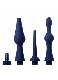 Набор из 3 универсальных насадок для анального душа Universal 3 Piece Silicone Enema Attachment Set - XR Brands - купить с доставкой в Смоленске
