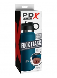 Смуглый мастурбатор-вагина в синей колбе F*ck Flask - Pipedream - в Смоленске купить с доставкой