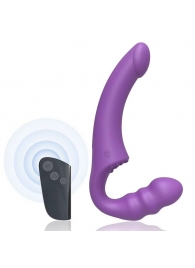Фиолетовый безремневой страпон Straples Strap-On Dildo - Erokay - купить с доставкой в Смоленске
