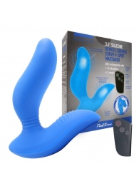 Синий вибромассажер простаты 3,5’’ Remote Control Curve P-spot Massager - 12 см. - Erokay - в Смоленске купить с доставкой