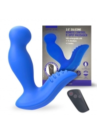 Синий вибромассажер простаты 3,5’’ Remote Control P-spot Massager - 12,5 см. - Erokay - в Смоленске купить с доставкой