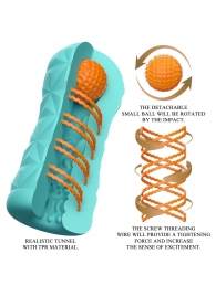 Аквамариновый мастурбатор Victoria - Baile - в Смоленске купить с доставкой
