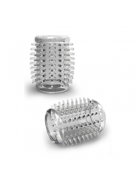 Прозрачная насадка с шипами STAY HARD COCK SLEEVE 01 CLEAR - Blush Novelties - в Смоленске купить с доставкой