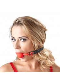 Силиконовый кляп-шар на чёрных ремешках Red Gag silicone - Orion - купить с доставкой в Смоленске