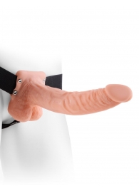 Полый страпон телесного цвета Hollow Strap-On with Balls - 24 см. - Pipedream - купить с доставкой в Смоленске