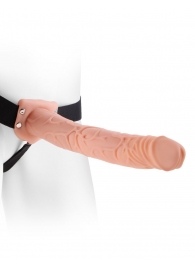 Фаллопротез телесного цвета Hollow Strap-On - 29 см. - Pipedream - купить с доставкой в Смоленске