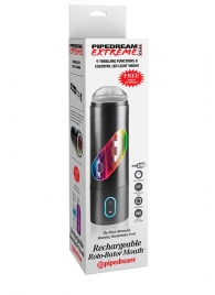 Перезаряжаемый мастурбатор-ротик Extreme Toyz Rechargeable Roto-Bator Mouth - Pipedream - в Смоленске купить с доставкой