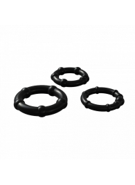 Набор из 3 черных эрекционных колец Babooom Ring Set - Adrien Lastic - в Смоленске купить с доставкой