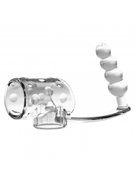 Прозрачная насадка на пенис и мошонку с анальным стимулятором Rilley - Baile - в Смоленске купить с доставкой