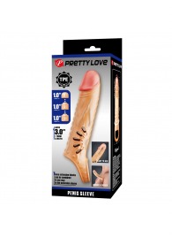 Телесная удлиняющая насадка на пенис с подхватом мошонки - Baile - в Смоленске купить с доставкой