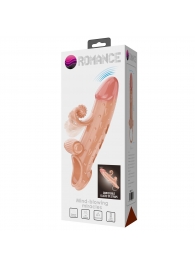 Телесная вибронасадка на пенис с подхватом мошонки - 20 см. - Baile - в Смоленске купить с доставкой