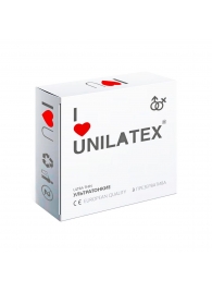 Ультратонкие презервативы Unilatex Ultra Thin - 3 шт. - Unilatex - купить с доставкой в Смоленске