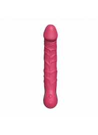 Розовый силиконовый вибратор-реалистик - 22 см. - Secwell