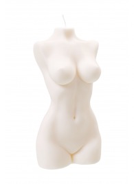 Белая интерьерная свеча в форме женского торса - 850 гр. - Pecado - купить с доставкой в Смоленске