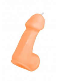 Оранжевая свеча в форме пениса - 47 гр. - Pecado - купить с доставкой в Смоленске