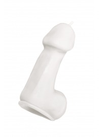 Белая свеча в форме пениса - 47 гр. - Pecado - купить с доставкой в Смоленске