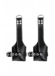 Черные подвесы с белой строчкой - Pecado - купить с доставкой в Смоленске