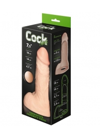 Телесный фаллоудлинитель с мошонкой Cock Next - 19 см. - LOVETOY (А-Полимер) - в Смоленске купить с доставкой