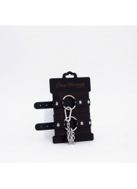 Черно-красные кожаные оковы - Crazy Handmade - купить с доставкой в Смоленске