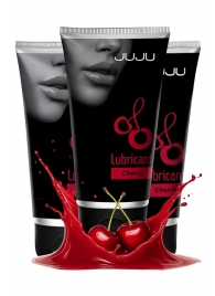 Набор из 3 съедобных лубрикантов JUJU со вкусом вишни - JuJu - купить с доставкой в Смоленске