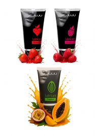 Набор из 3 съедобных лубрикантов JUJU (клубника, малина, тропические фрукты) - JuJu - купить с доставкой в Смоленске