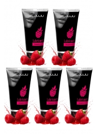 Набор из 5 съедобных лубрикантов JUJU со вкусом малины - JuJu - купить с доставкой в Смоленске
