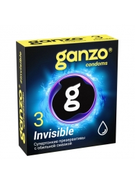 Супертонкие презервативы Ganzo Invisible - 3 шт. - Ganzo - купить с доставкой в Смоленске