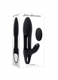 Черная насадка на пенис с вибрацией Nautilus - Zero Tolerance - в Смоленске купить с доставкой