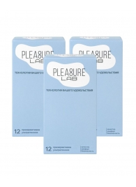 Набор из 3 упаковок ультратонких презервативов Pleasure Lab (по 12 шт.) - Pleasure Lab - купить с доставкой в Смоленске