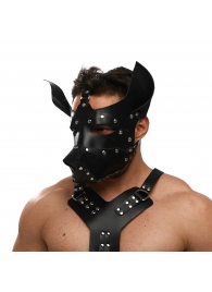 Черная кожаная маска «Собака» - Crazy Handmade - купить с доставкой в Смоленске