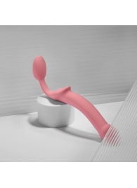 Розовый безремневой страпон Strap-on-me Semi-Realistic Bendable Strap-On size S - Strap-on-me - купить с доставкой в Смоленске