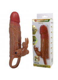 Карамельная вибронасадка с клиторальным стимулятором Osmar - 20,5 см. - Baile - в Смоленске купить с доставкой