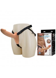 Телесный полый мужской страпон London - 16,8 см. - Baile - купить с доставкой в Смоленске