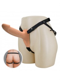 Телесный полый мужской страпон London - 16,8 см. - Baile - купить с доставкой в Смоленске