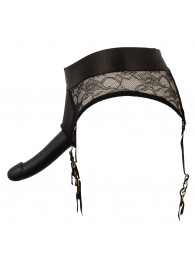 Черный женский страпон Strap-on Set: трусики и насадка - Orion - купить с доставкой в Смоленске