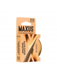 Точечные презервативы MAXUS 2000 Amazing Dots с железным кейсом - 3 шт. - Maxus - купить с доставкой в Смоленске