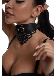 Фигурный чокер с узорами и золотистой фурнитурой - Crazy Handmade - купить с доставкой в Смоленске