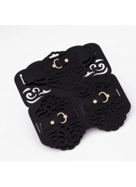 Фигурный набор для БДСМ-игр с узорами и золотистой фурнитурой - Crazy Handmade - купить с доставкой в Смоленске