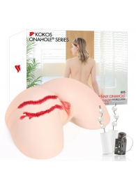 Мастурбатор-полуторс с двойным слоем материала и вибрацией Jenny Onahole Real Hips - KOKOS - в Смоленске купить с доставкой