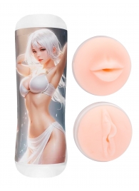 Двусторонний мастурбатор в колбе аниме - вагина и ротик - Tokyo Style - в Смоленске купить с доставкой