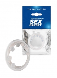 Эрекционное кольцо с мягкой стимулирующей насадкой - Sex Expert - в Смоленске купить с доставкой