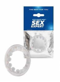 Эрекционное кольцо со стимулирующими шариками на поверхности - Sex Expert - в Смоленске купить с доставкой