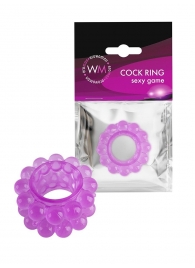 Лиловое эрекционное кольцо с 2 рядами стимулирующих шариков - Erowoman-Eroman - в Смоленске купить с доставкой