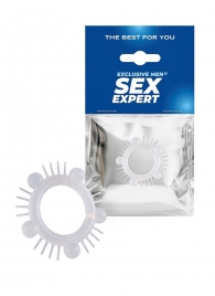 Эластичное эрекционное кольцо с шишечками и шипами - Sex Expert - в Смоленске купить с доставкой