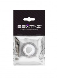Эластичное эрекционное кольцо с длинными черными «ресничками» - Sextaz - в Смоленске купить с доставкой